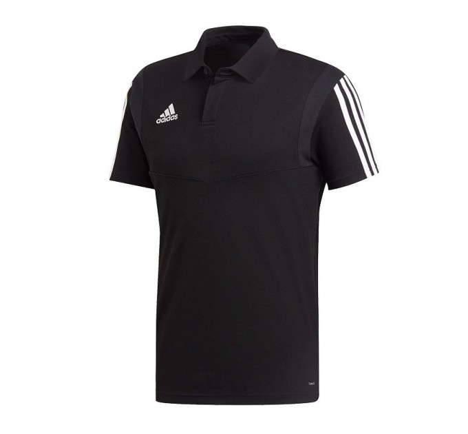 Поло Adidas Tiro 19 Cotton, черного цвета