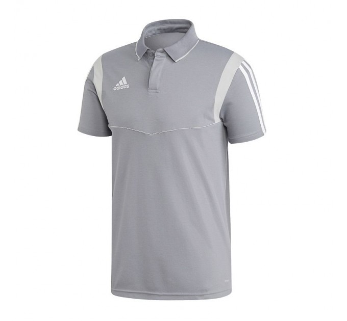Поло Adidas Tiro 19, серого цвета