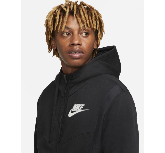Кофта чоловічі Nike Sportswear Hybrid Full-Zip Fleece Hoodie (DO7228-010)