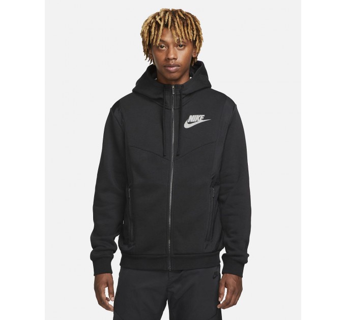 Кофта чоловічі Nike Sportswear Hybrid Full-Zip Fleece Hoodie (DO7228-010)
