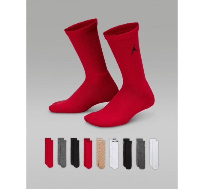Шкарпетки Jordan Holiday Crew Gift Box (9 Pairs) (BJ0729-R78)