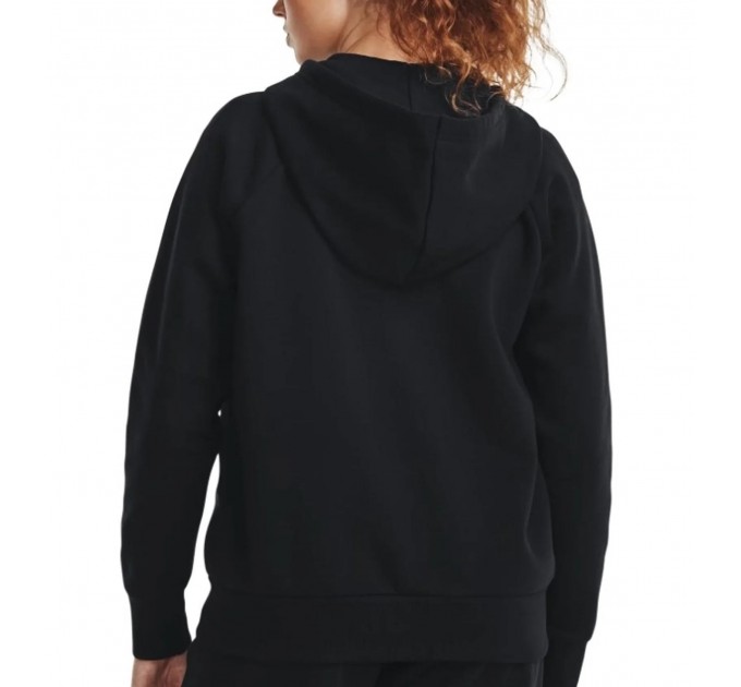 Кофта женские Under Armour Sweatshirt Ua Rival Fleece Fz Hoodie-Blk Black (1379497-001)