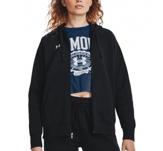Кофта жіночі Under Armour Sweatshirt Ua Rival Fleece Fz Hoodie-Blk Black (1379497-001)