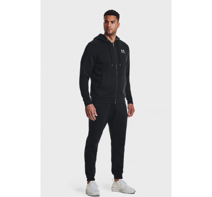 Кофта чоловіча Under Armour Essential Fleece Fz Hood-Blk Black (1373881-001)
