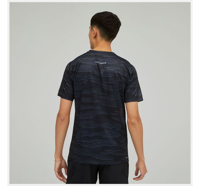 Футболка New Balance Striped Accelerate Ss MT03207BON