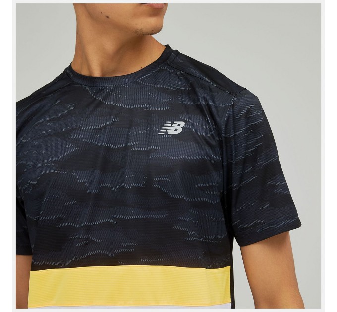 Футболка New Balance Striped Accelerate Ss MT03207BON