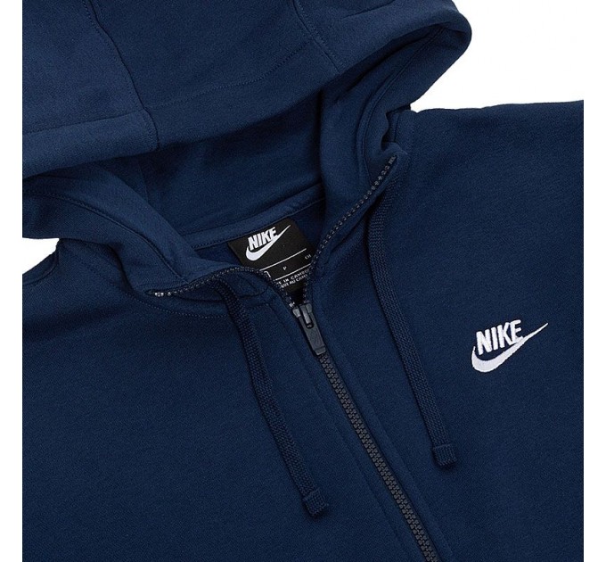 Бомбер чоловічий Nike M Nsw Club Hoodie Fz Bb (BV2645-410)