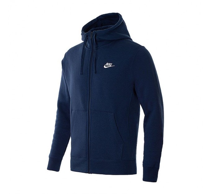 Бомбер чоловічий Nike M Nsw Club Hoodie Fz Bb (BV2645-410)