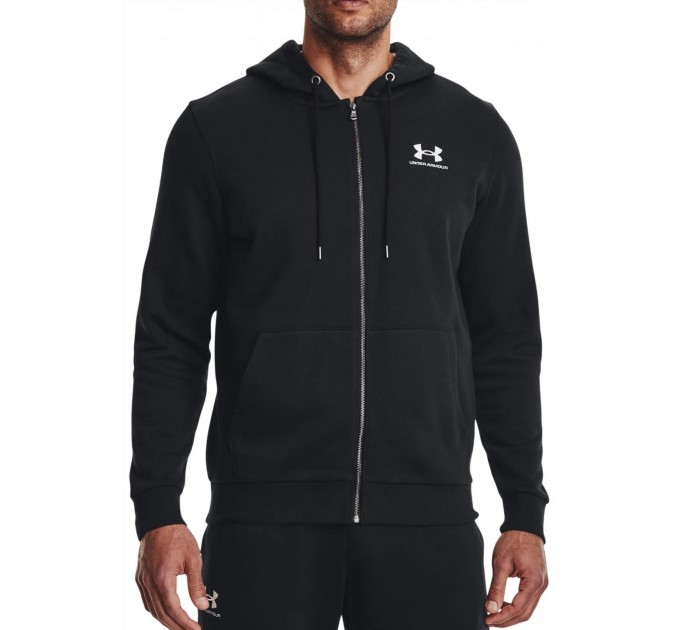 Кофта чоловіча Under Armour Essential Fleece Fz Hood-Blk Black (1373881-001)