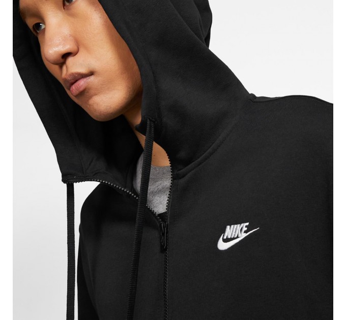 Бомбер чоловічий Nike M Nsw Club Hoodie Fz Ft (BV2648-010)