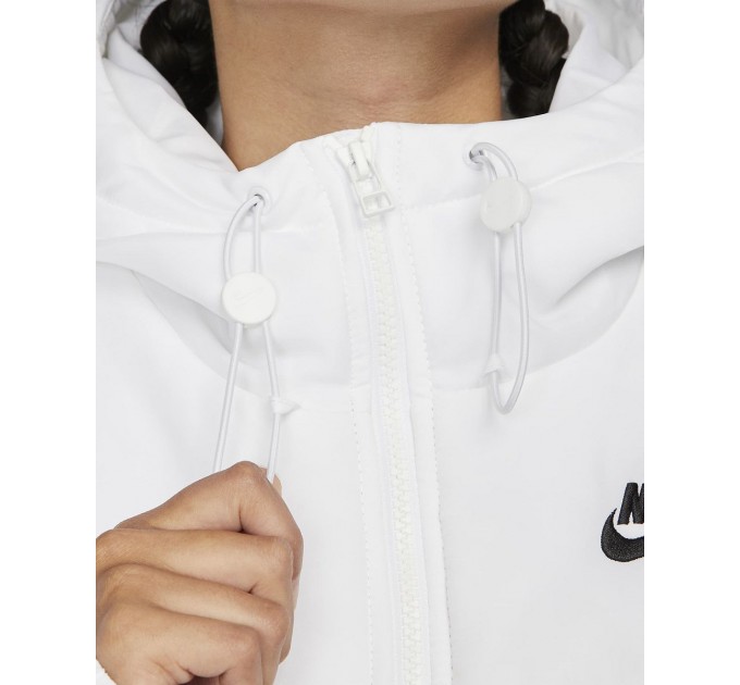 Куртка жіноча Nike Sportswear Classic Puffer Therma-Fit Loose Hooded Jacket (FB7672-100)