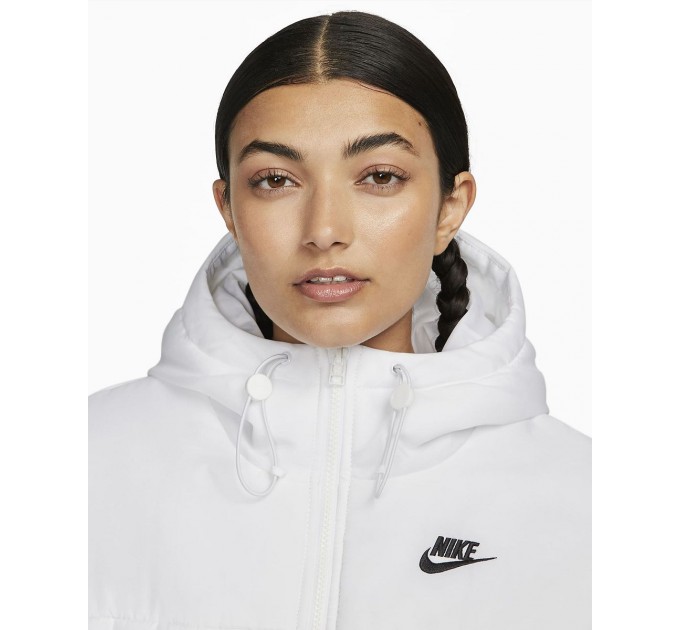 Куртка жіноча Nike Sportswear Classic Puffer Therma-Fit Loose Hooded Jacket (FB7672-100)