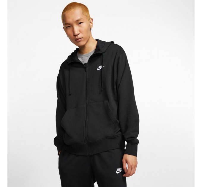 Бомбер чоловічий Nike M Nsw Club Hoodie Fz Ft (BV2648-010)
