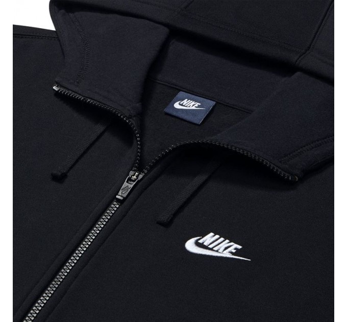 Реглан Nike NSW Club Hoodie FZ BB цвет:черный