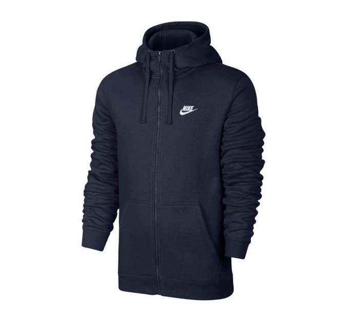 Реглан Nike NSW Club Hoodie FZ BB цвет: темно-синий