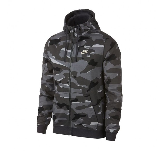 Nike NSW Club Camo Hoodie FZ FT Bluza 065