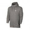 Реглан Nike NSW Club Hoodie FZ BB цвет: серый