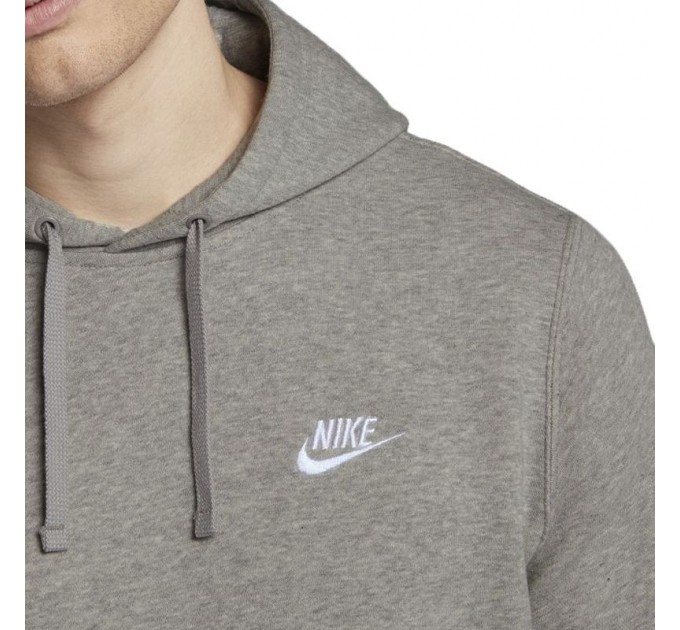 Худи Nike NSW Club Hoodie PO цвет: серый
