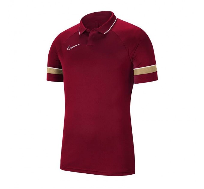 Футболка поло Nike Dri-FIT Academy 21 CW6104-677 цвет: бордовый