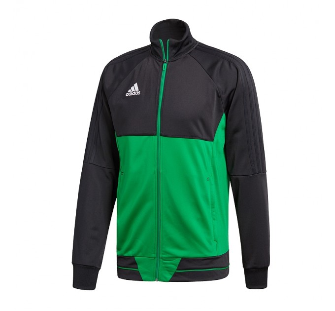 Тренировочная кофта adidas Tiro 17 цвет: черно-зеленый